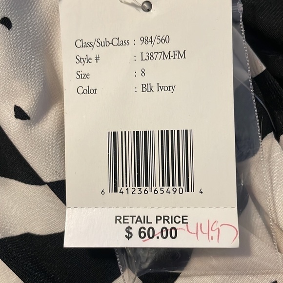 London Style black and white floral dress - NWT. - Picture 8 of 9